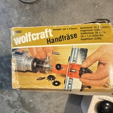 wolfcraft Handfr&auml;se 3002, rot, komplett mit 5 Fr&auml;sern (3202&ndash;3205)