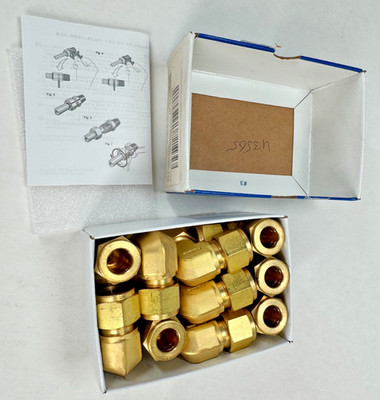 (BOX of 10) SWAGELOK B-810-9 Union Elbow 1/2'' Brass Tube OD Fitting *NIB*