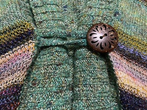 BKE Cardigan Sweater Womens Small Open Front Multicolor Striped - Picture 4 of 11