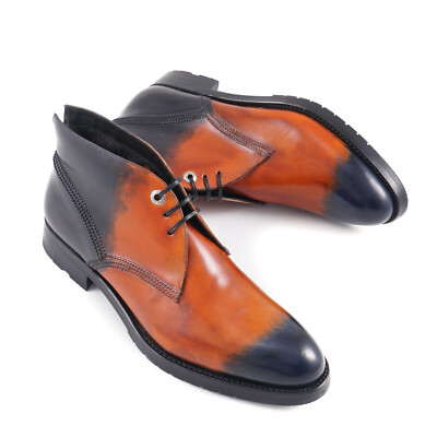 Zilli Burnished Leather Ankle Boots with Cashmere Lining 13 (Eu 46) Shoes