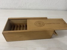 Vintage 12 Cassette Portable Wooden Box Case - On The Go - Napa Valley Box Co.