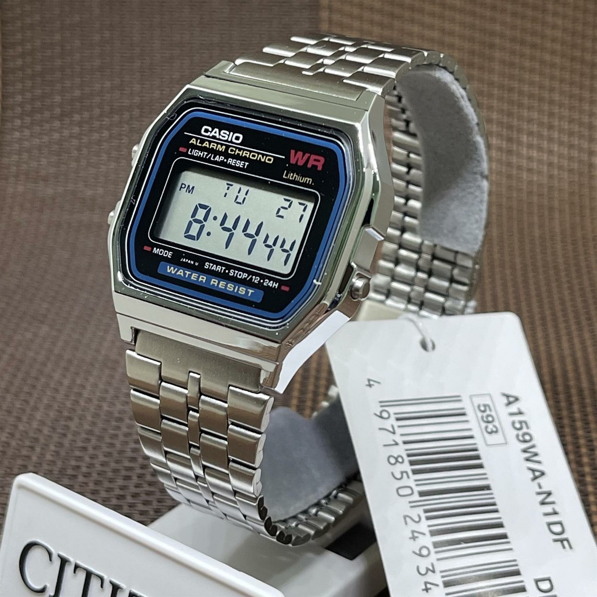 Casio A159WA-N1 Youth Vintage Series Stainless Steel Digital Watch 