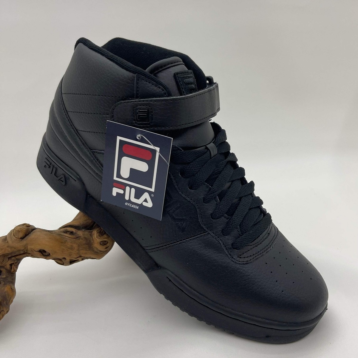 Men's Fila F-13V LEA/SYN Black Sneakers NWT | eBay