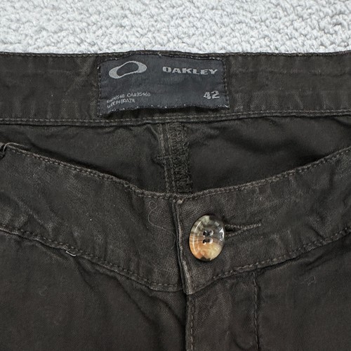 VTG Oakley Pants Adult 42 x 32 Brown Skate Baggy Hip Hop Cotton Y2k's Utility - Picture 6 of 14