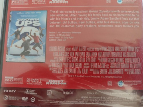 Grown Ups (2010) / Grown Ups 2 - Vol DVD, Rock, Chris, James, Kevin, Sandler, Ad - Picture 4 of 4