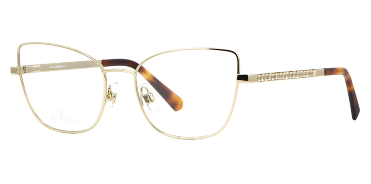 New Swarovski Reading Glasses SK 5287 032 54-17 Gold Frames