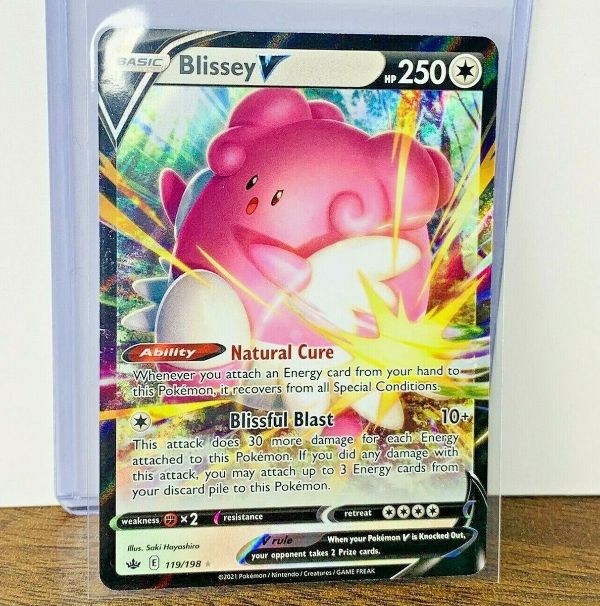 blissey v pokemon card value Blissey V 119/198 Chilling Reign Pokemon Card
