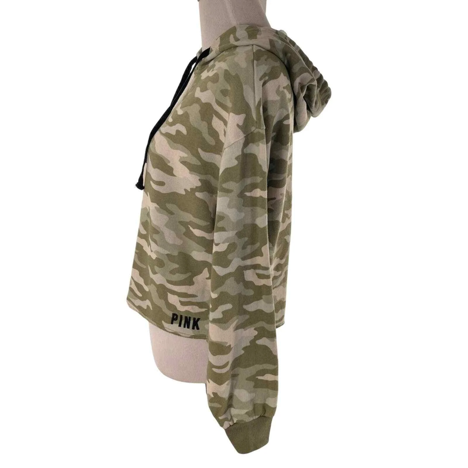 UNDERCOVER Felpa con cappuccio Victoria's Secret ROSA mimetica mimetica cropped XS neutra VS