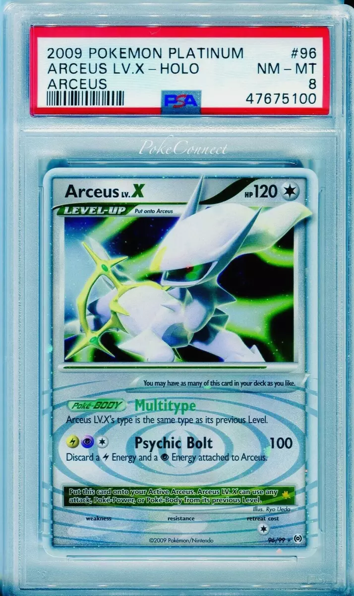 Arceus LV X 96/99 Holo Pokemon Platinum Arceus - PSA 8