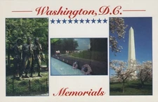 The Nation's Capital Washington D.C. Memorials Chrome Vintage Postcard