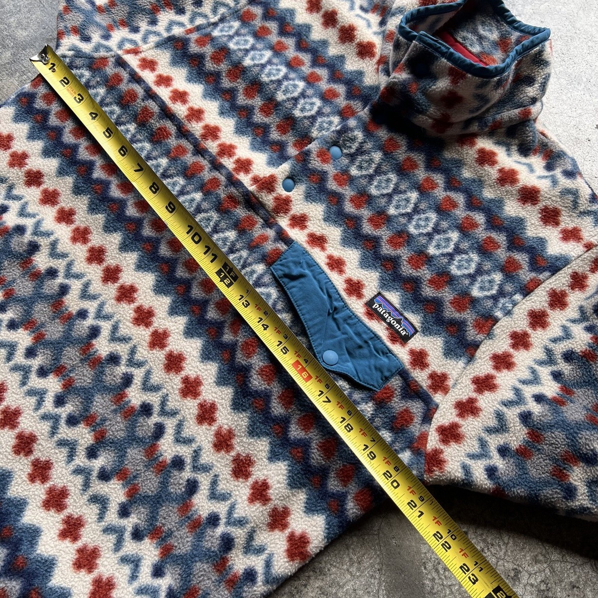 Patagonia Synchilla Snap T Pullover Aztec Pattern Fleece Mens Size