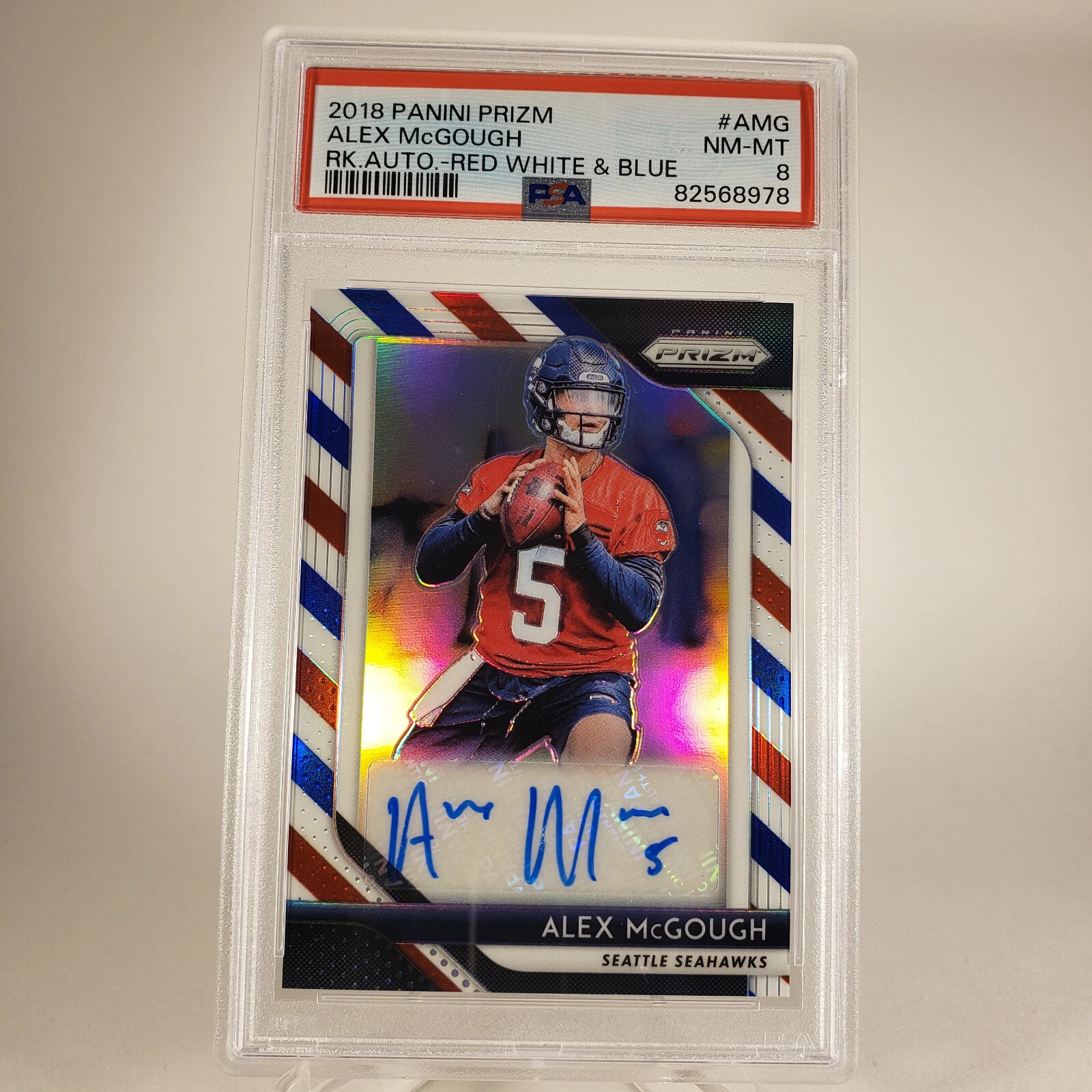 Alex McGough Panini Prizm Rookie Autographs #AMG Red/White/Blue