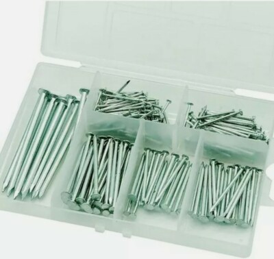 250 Stück verschiedene Nägel Set 5 Größe 6, 4, 3, 2,5, 2 cm Holz Arbeit Nagel Heim Reparatur 