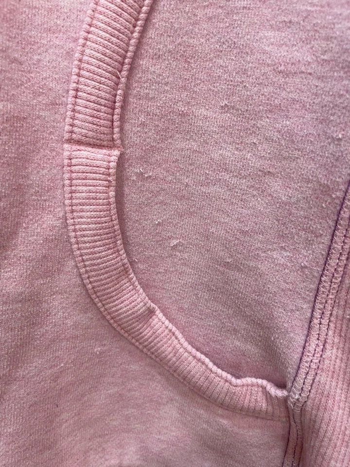 Lululemon Buceo Cremallera Completa Sudadera con Capucha 6 Chaqueta Rosa Gruesa Y2K Vellón Foto 3 de 4