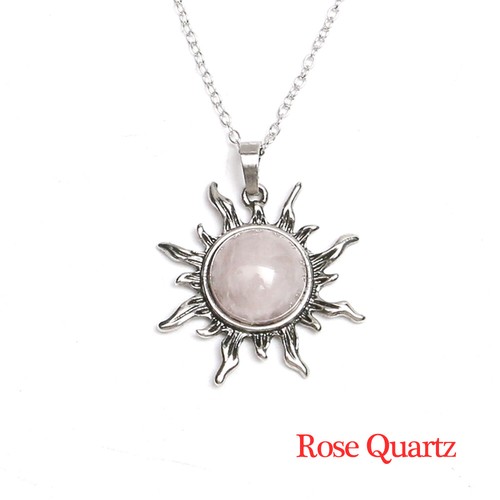 Vintage Crystal Stone Sun Pendants Chakra Energy Reiki Healing Amulet Necklace - Picture 21 of 22