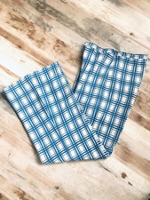 Vtg 60s Pants Plaid Mod Hippie Flare Leg Mod WOMENS see pics M / L