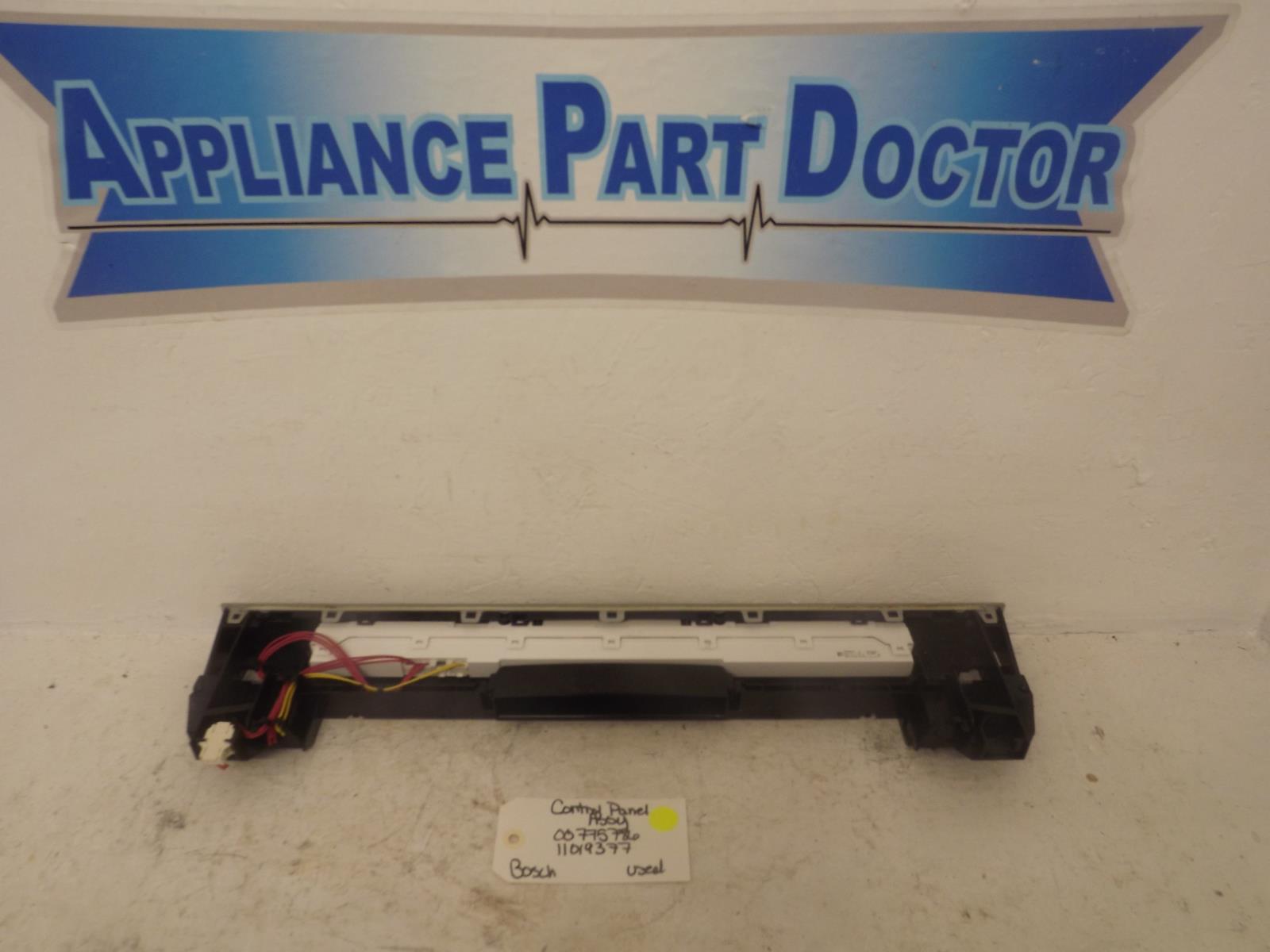 Bosch Dishwasher 00775786 11019377 Control Panel Assy Used | eBay