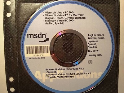 Microsoft Virtual PC 2004 & Virtual PC for Mac 7.0.2 w/ License Multi Languages
