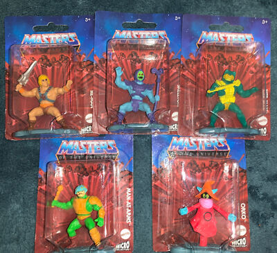 Set 5 Mini Action Figure Masters Of The Universe: He-Man, Skeletor, Orko E Altri Con Tatuaggi, Giocattoli Ufficiali Per Bambini (3+ Anni) - 4