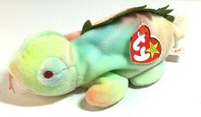 Ty Beanie Baby Retired IGGY the Light-Colored Ty Dye Iguana 1998 2 