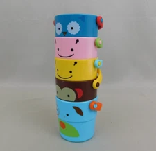 Skip Hop ZOO Stack & Pour Buckets Baby Bath Toy Set 5 Pieces #3615