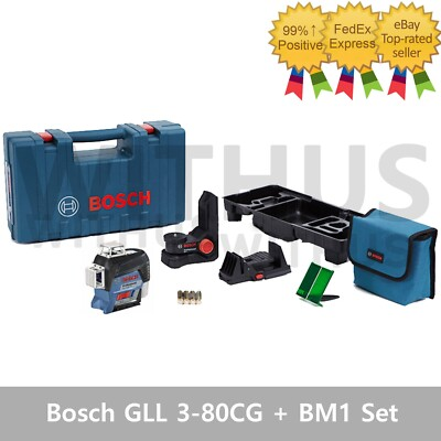 #ad Bosch GLL 3 80CG BM1 Set Multi Line Laser level Professional Green Line Laser $369.99