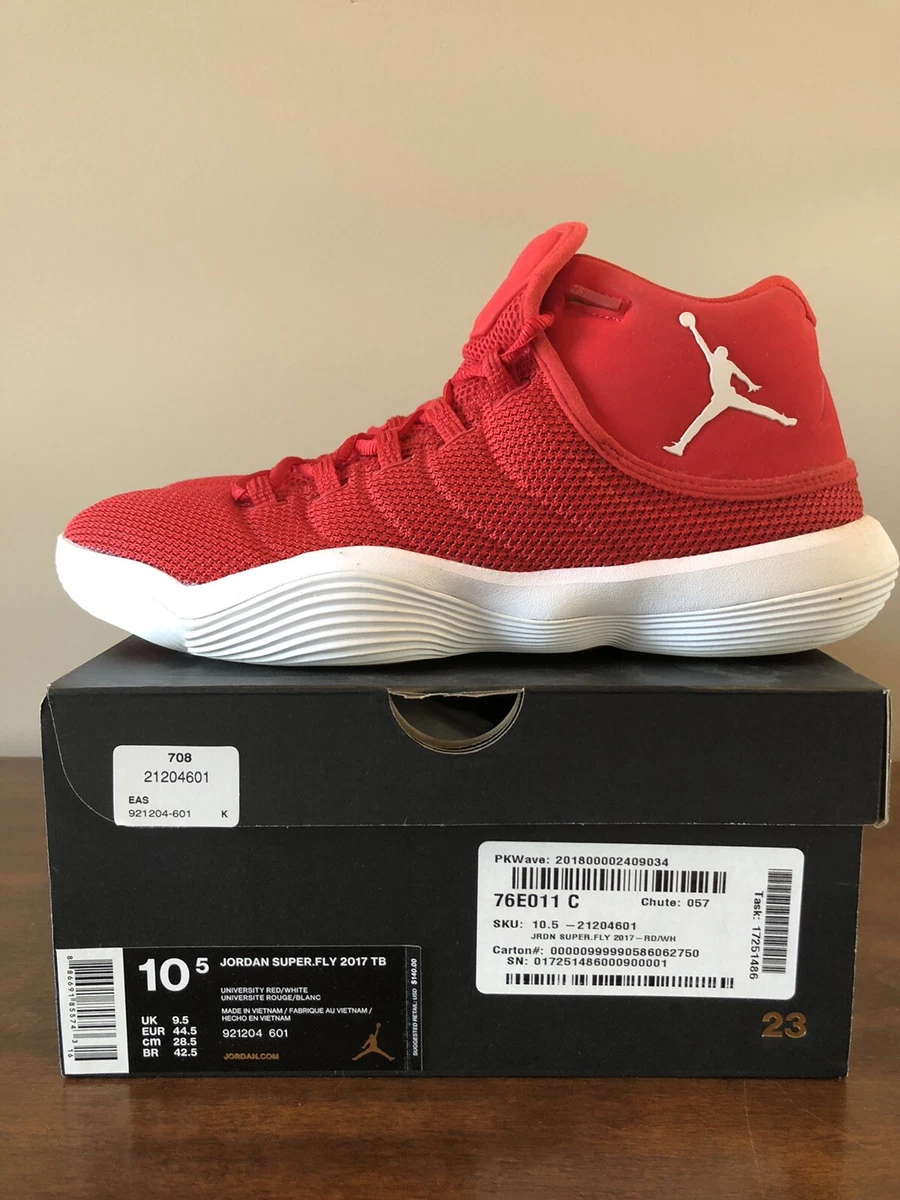 Sensible riñones pozo Air Jordan Super.Fly 2017 TB University Red White Size 10.5 Perfect  Condition!!! | eBay