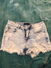 Aeropostale Light Blue High Waisted Shorty Cut Off Jean Shorts Women  s Size 4
