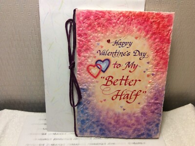 VALENTINE BLUE MOUNTAIN CARD New w/Envelope ''TO MY BETTER HALF-I LOVE THE LIFE''
