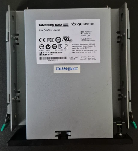 TANDBERG RDX1000 QUIKSTOR INTERNAL USB BACKUP DRIVE