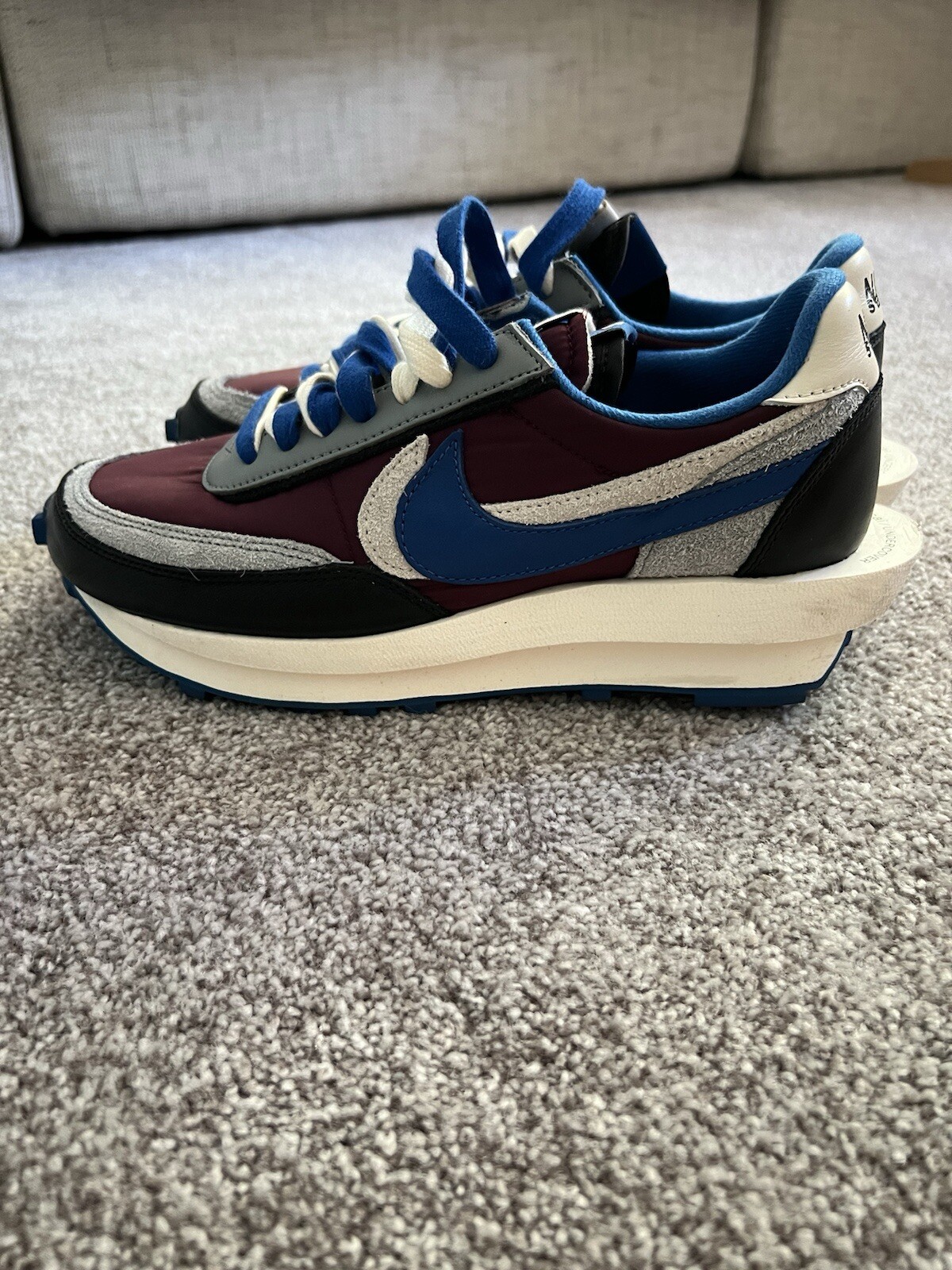 SACAI X NIKE Taglia 9 5 Nike sacai x Undercover x LDWaffle Night Maroon Team Royal