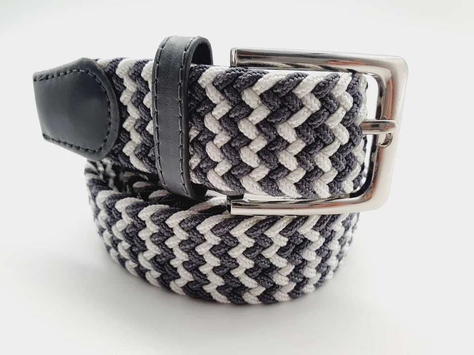 Herren Damen Gürtel Stretchgürtel Jeansgürtel Stoffgürtel schwarz rot blau grau - Bild 2 von 4