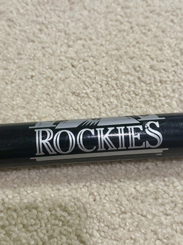 Vintage Portland Rockies 18” Mini Wooden bat 1999 rare Black - Picture 3 of 4