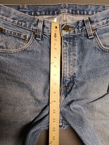 Carhartt Jeans Men's 34x27 Traditional Fit B180 DST Denim Leather Patch EUC ๐ - Picture 11 of 13