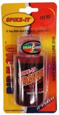 Spike-It Dip-N-Glo Soft Plastic Lure Dye 2oz. - Crawfish Fire Red
