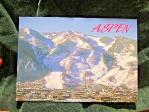 Aspen Colorado Aspen Mountain Scenic Skiing Landscape Chrome UNP Postcard