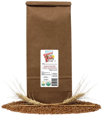 BENCH VIEW FARMS Organic Hard Red Wheat Berries - 10lbs