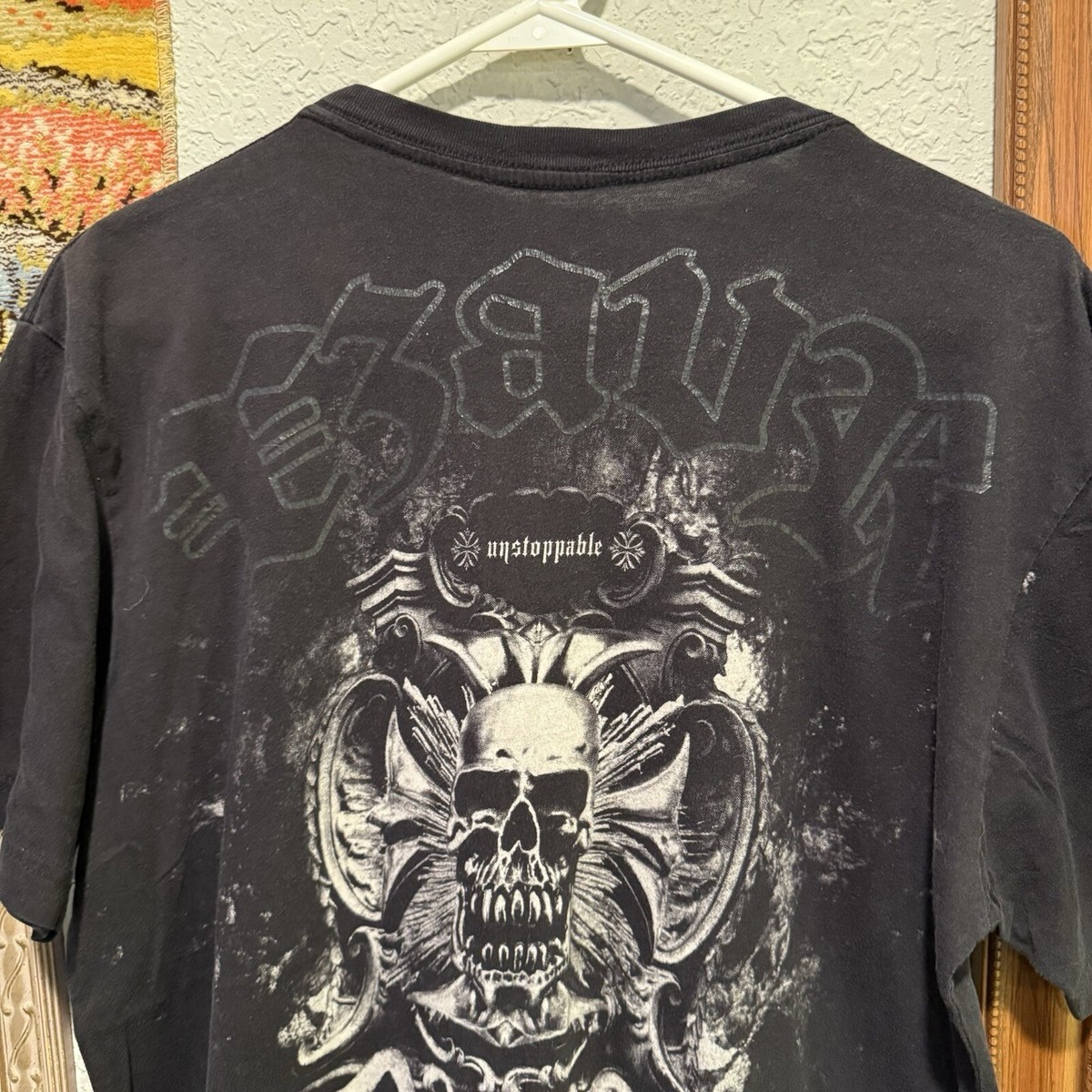 Vintage 00's RARE Xzavier By Affliction AOP Skull/Cross Vintage 00's RARE Xzavier By Affliction AOP Skull/Cross