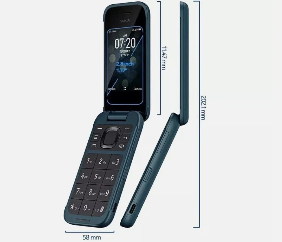 Original Nokia 2780 Flip 4G LTE WIFI 512MB GSM Big Keyboad 2.7