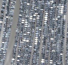 4X4MM SILVER HEMATITE GEMSTONE FACETED SQUARE CUBE 4X4MM LOOSE BEADS 16inch