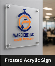 Custom Frosted Acrylic Sign – Personalized Business Logo or Office Door Plaque