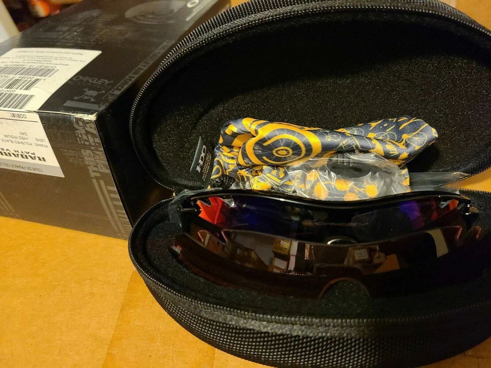 NUEVO OAKLEY TourDe France Radarlock Path Pulido Negro Rojo Iridio G40 OO9181-18 Foto 4 de 4