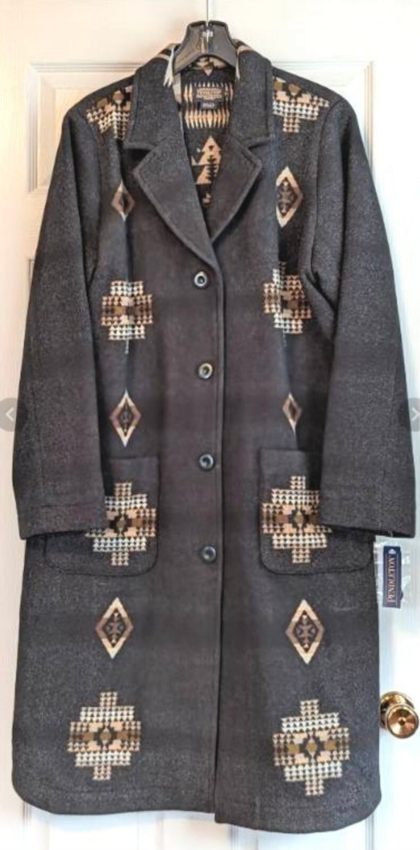 NWT Pendleton Saddle Mountain Wool Coat Chief Joseph Jacquard