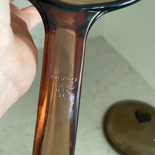 Corning Visionware Ámbar Vidrio Templado Antiadherente 1L Sartén Olla con Tapa - Imagen 6 de 10