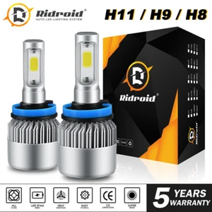 Super Lumineux COB H11 LED Kit phare Ampoules de faisceau bas Super Bright 6000K Ampoules