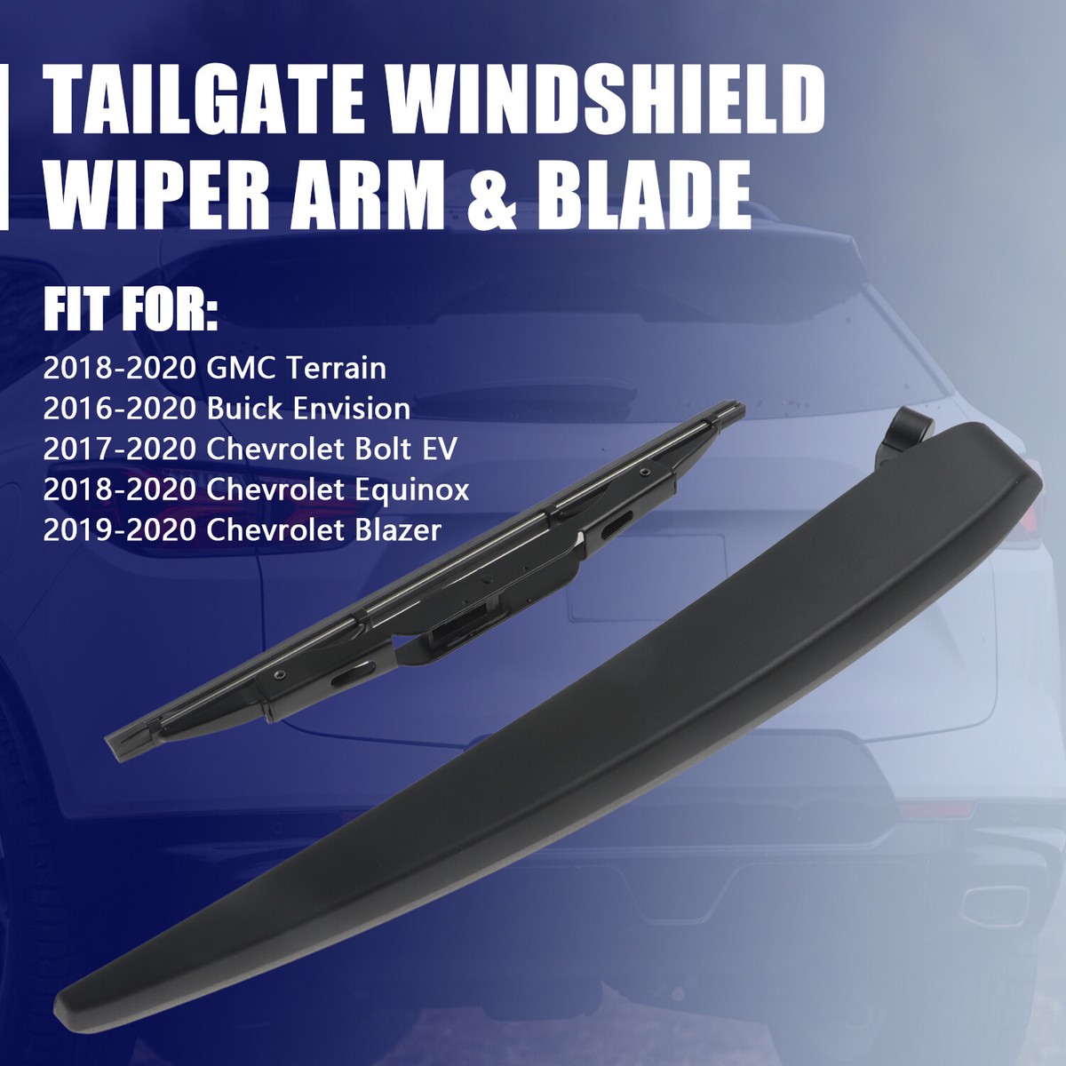 12-Inch Rear Wiper Blade For Buick Envision 2016-2020 & GMC Terrain 2018-2021 – OE Quality, Framed Design
