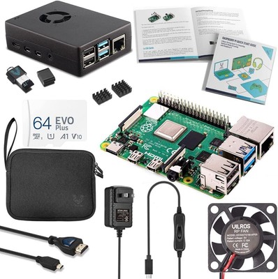 All-in-One Raspberry Pi 4 Model B Kit   8GB RAM, Fan-Cooled Case & Setup Guide
