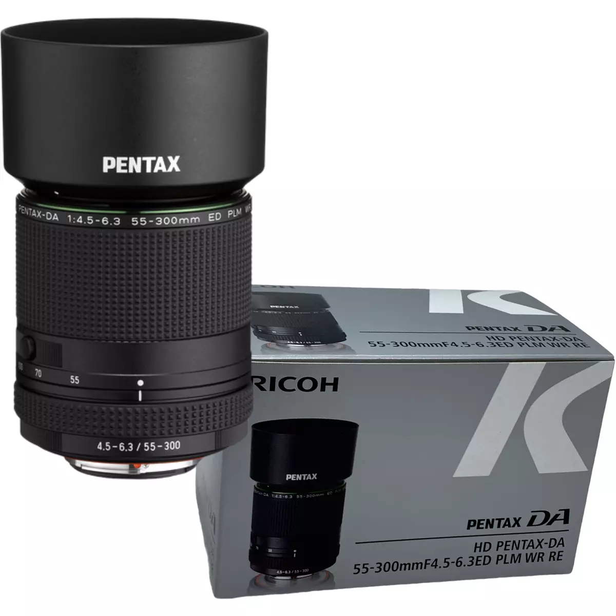 New Pentax HD PENTAX DA 55-300mm f/4.5-6.3 ED PLM WR RE Lens K Mount  Pentax-DA