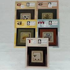 Heart in Hand Needleart Cross Stitch Embroidery Needle point Lot 5 CHARTS ONLY