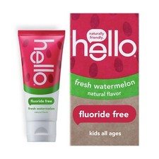 hello Kids Natural Watermelon Fluoride Free Toothpaste, Vegan SLS Free